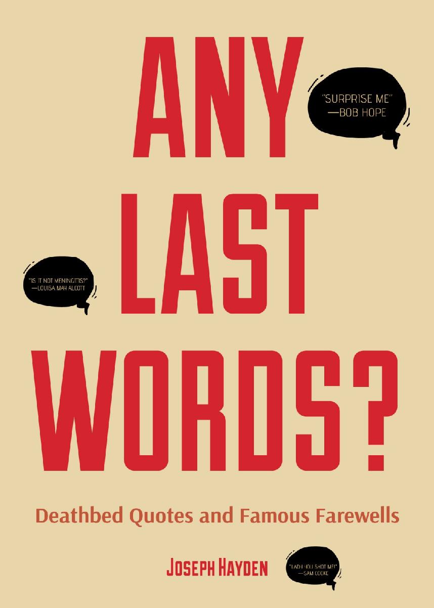 Any Last Words? by Joseph Hayden